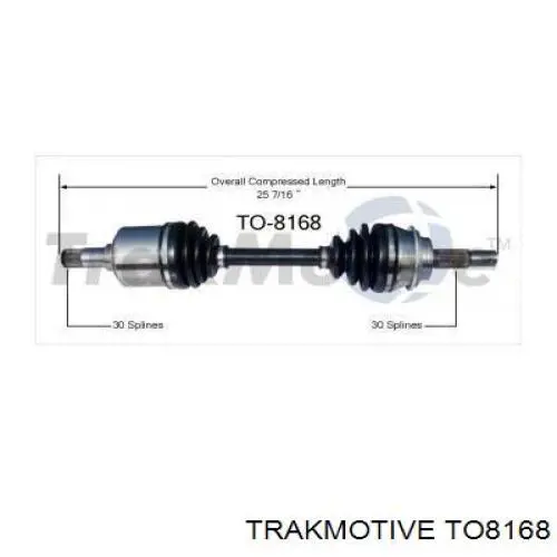 Полуось передняя TO8168 Trakmotive/Surtrack