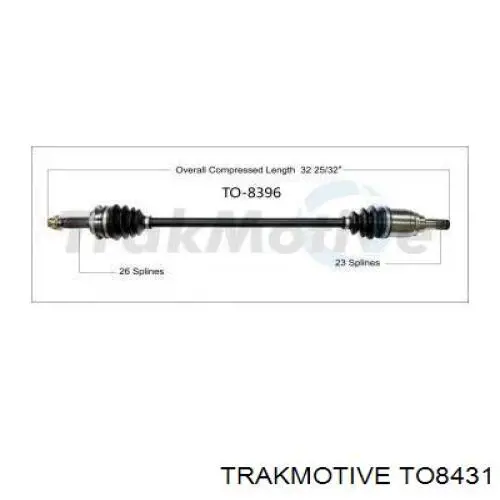 Левая полуось 434200E150 Toyota