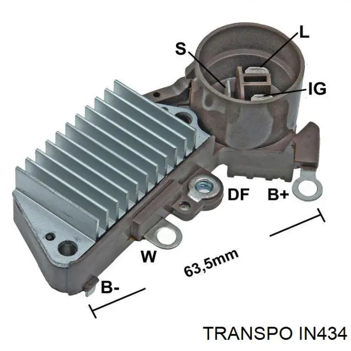 IN434 Transpo реле-регулятор генератора (реле зарядки)