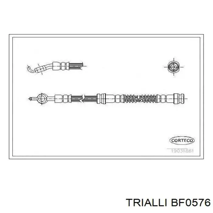 Шланг тормозной передний Trialli BF0576 цена, от 6.22 USD
