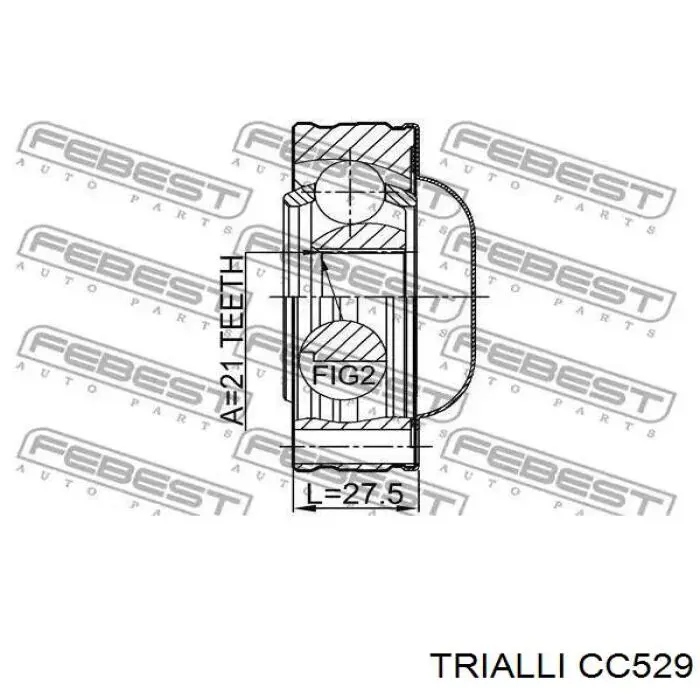 Крестовина заднего карданного вала  Trialli CC529 цена, от 15.63 USD