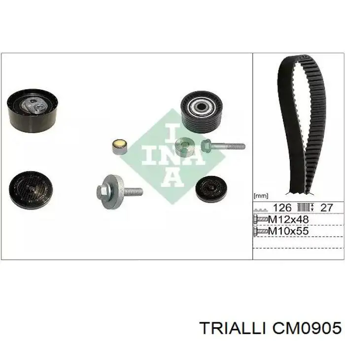 Rolo parasita da correia do mecanismo de distribuição de gás Trialli CM0905 preço, a partir de 10,23 USD