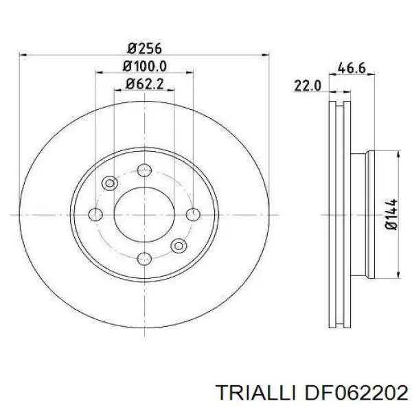 Купить DF062202 Trialli Ротор тормозной