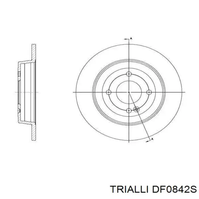 Тормозные диски DF0842S Trialli