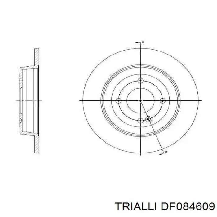 Купить DF084609 Trialli Ротор тормозной