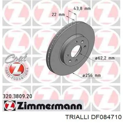 Купить DF084710 Trialli Ротор тормозной