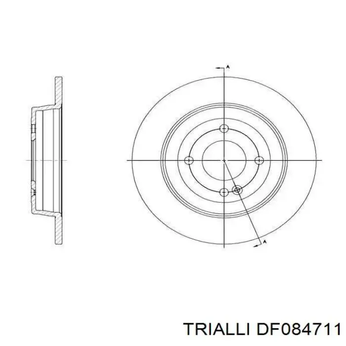 DF 084711 Trialli disco do freio traseiro