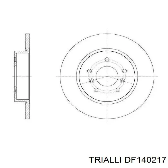 DF140217 Trialli диск тормозной задний