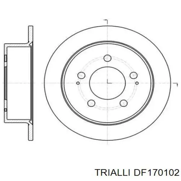 Тормозные диски DF170102 Trialli