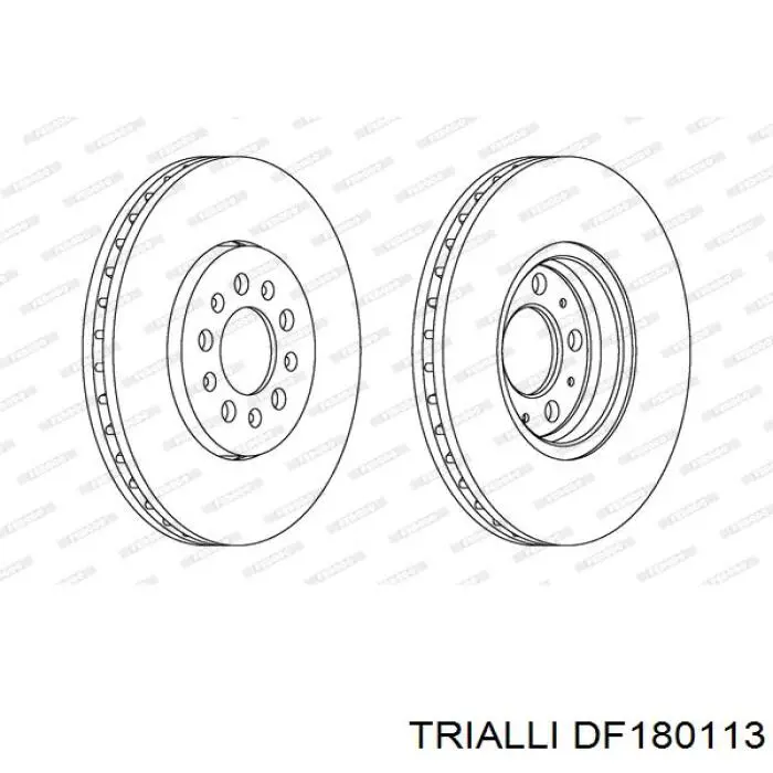 Тормоз дисковый передний Trialli DF180113 цена, от 43.22 USD