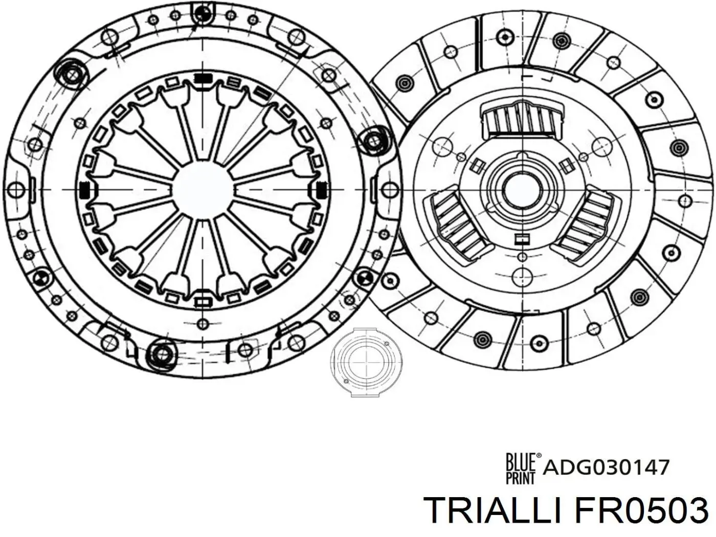 Купить FR0503 Trialli Комплект сцепления (диск, корзина, подшипник)
