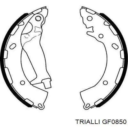 GF 0850 Trialli sapatas do freio traseiras de tambor