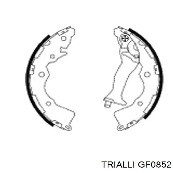 GF 0852 Trialli sapatas do freio traseiras de tambor