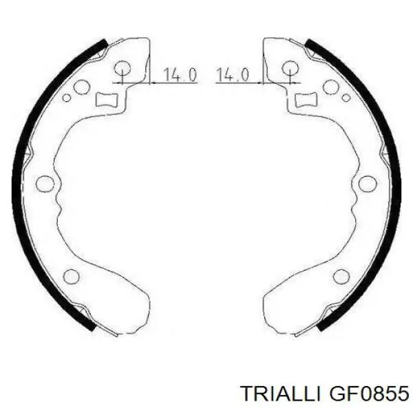 Тормоза рабочие задние ножные и тормозные барабаны Trialli GF0855 цена, от 10.98 USD