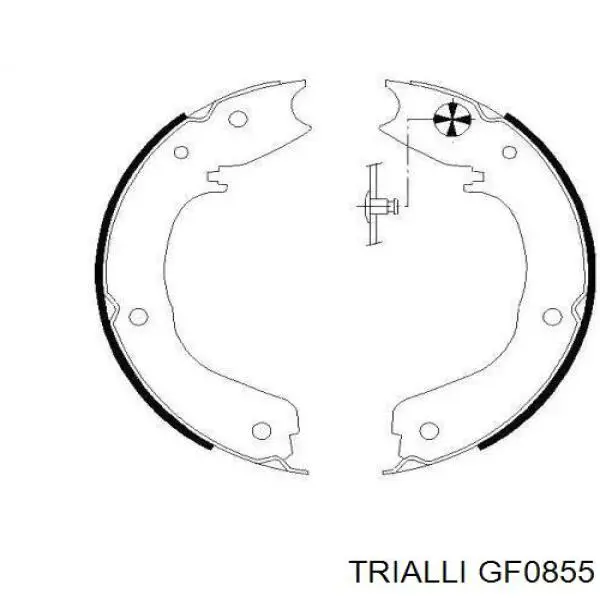 Купить GF0855 Trialli Задние барабанные тормозные колодки