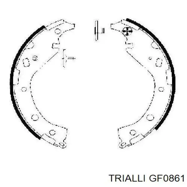 Тормозные колодки стояночного тормоза Trialli GF0861 цена, от 26.85 USD