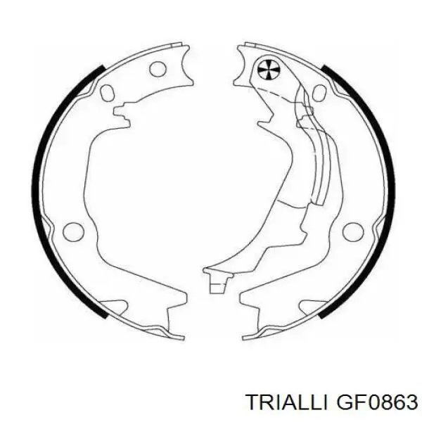 Колодки ручника (стояночного тормоза) Trialli GF0863