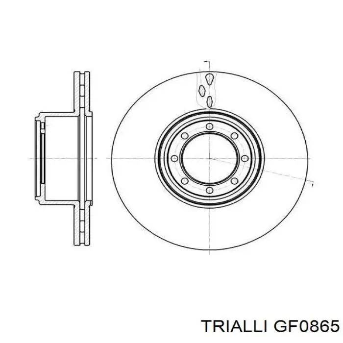 GF0865 Trialli колодки ручника (стояночного тормоза)