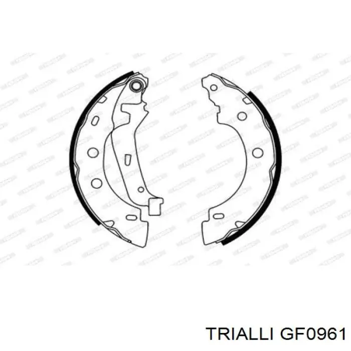 GF 0961 Trialli sapatas do freio traseiras de tambor