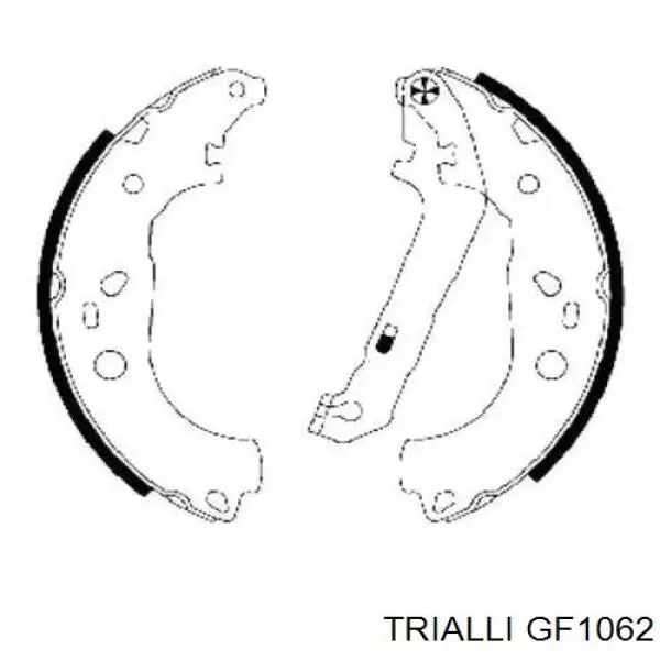 GF 1062 Trialli sapatas do freio traseiras de tambor
