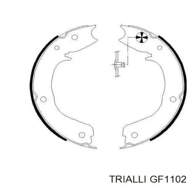 GF1102 Trialli колодки ручника (стояночного тормоза)