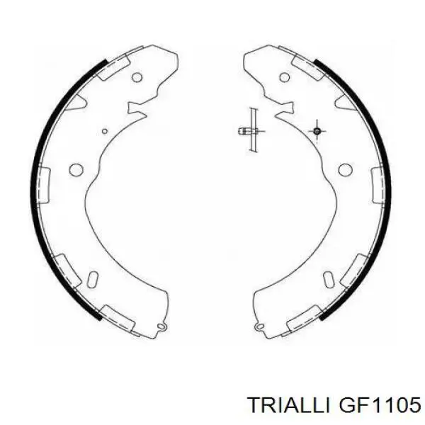 GF 1105 Trialli sapatas do freio traseiras de disco