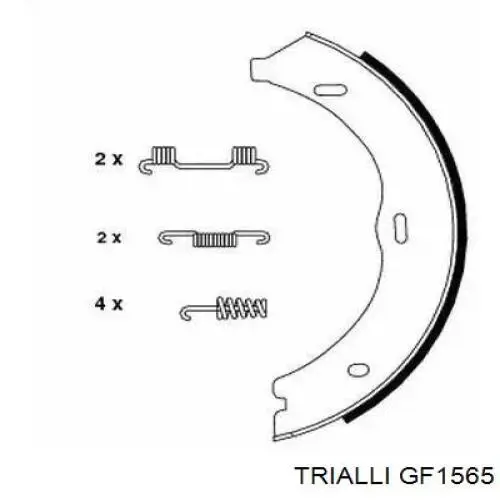 Колодки ручника (стояночного тормоза) Trialli GF1565
