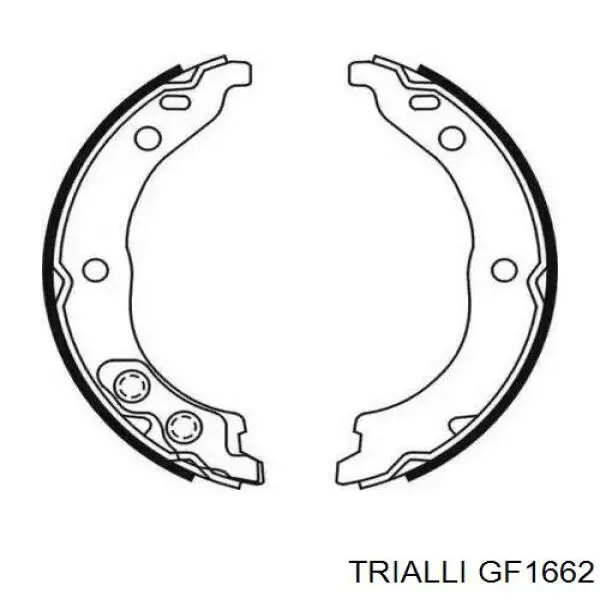 Колодки ручника GF1662 Trialli