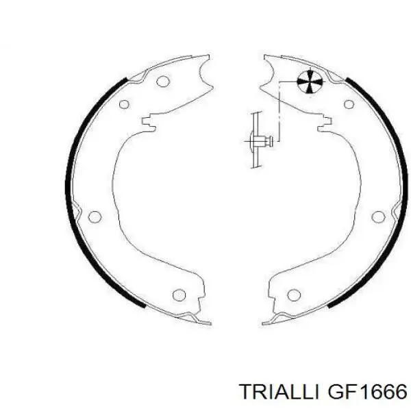 Купить GF1666 Trialli Колодки ручника/стояночного тормоза