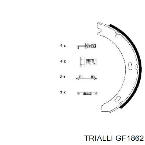 Juego de zapatas de frenos, freno de estacionamiento GF1862 Trialli