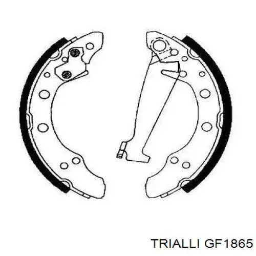GF1865 Trialli колодки тормозные задние барабанные
