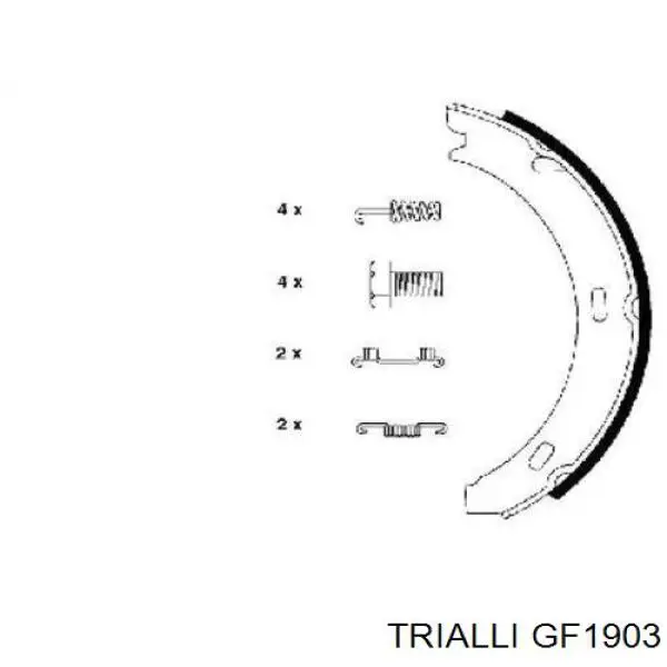 Купить GF1903 Trialli Колодки ручника/стояночного тормоза