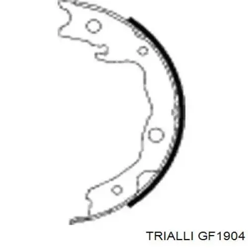Колодки ручника (стояночного тормоза) Trialli GF1904
