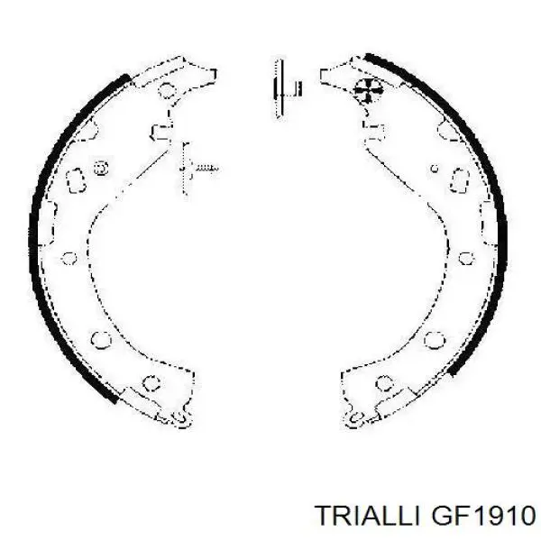 Задние барабанные колодки GF1910 Trialli