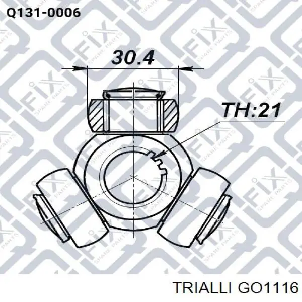 ШРУС внутренний передний GO1116 Trialli