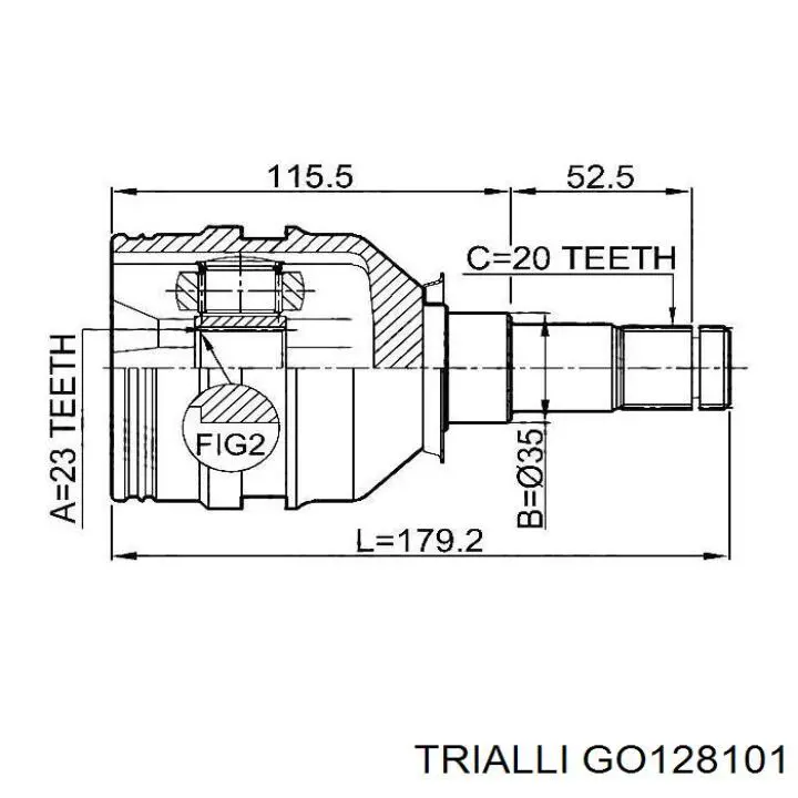 Купить GO128101 Trialli Внешняя граната