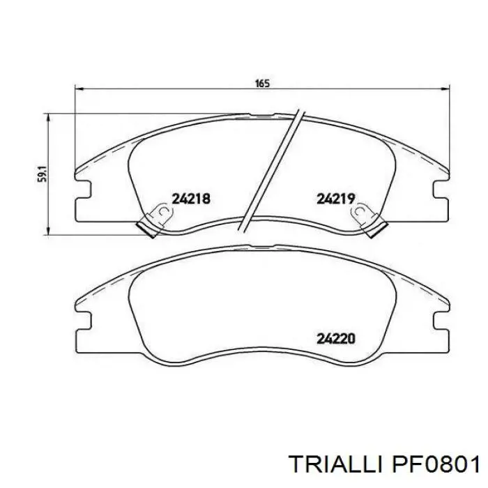 Колодки Trialli PF0801 цена, от 20.27 USD