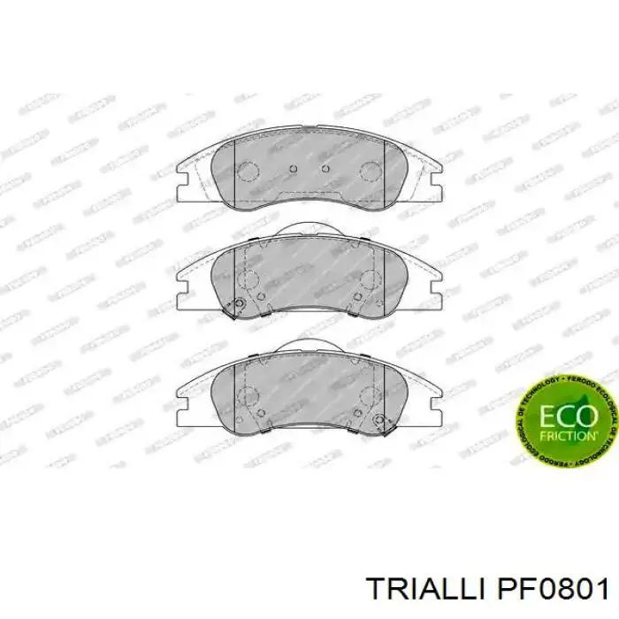 Купить PF0801 Trialli Колодки тормозные