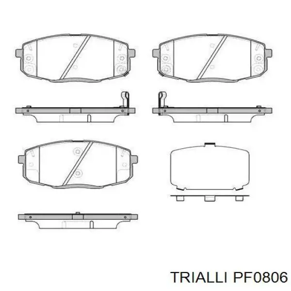 Колодки тормозные передние дисковые TRIALLI PF0806