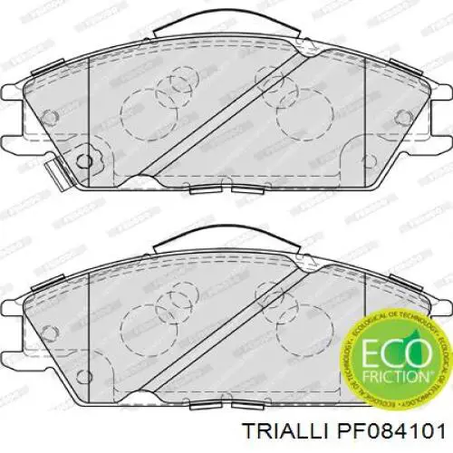 Колодки гальмівні передні, дискові PF084101 Trialli