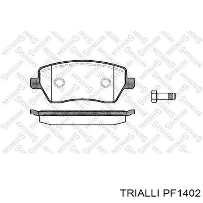 Pastillas de freno delanteras PF1402 Trialli