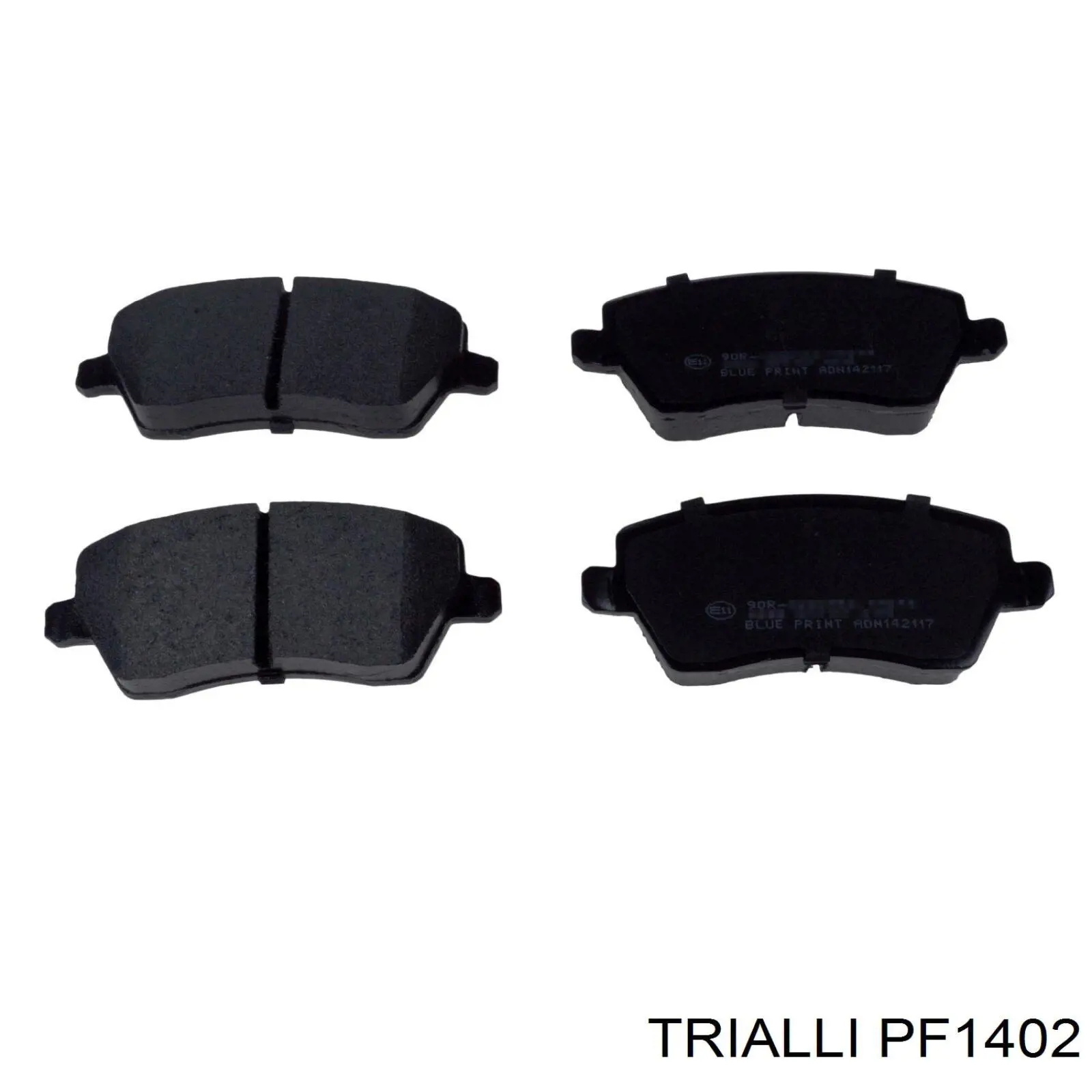 Колодки тормозные передние дисковые TRIALLI PF1402