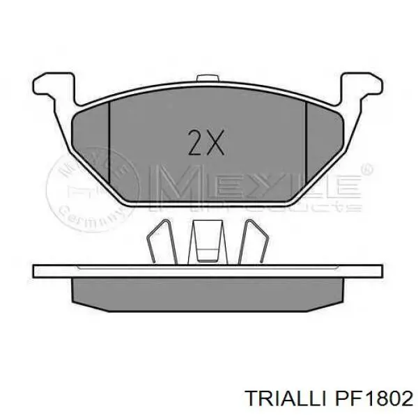 Колодки тормозные передние дисковые TRIALLI PF1802