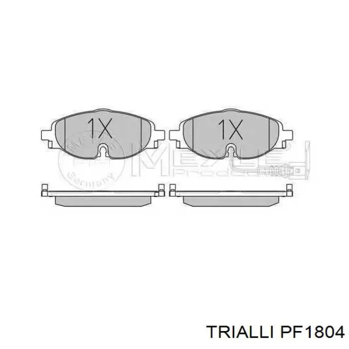 PF1804 Trialli передние тормозные колодки