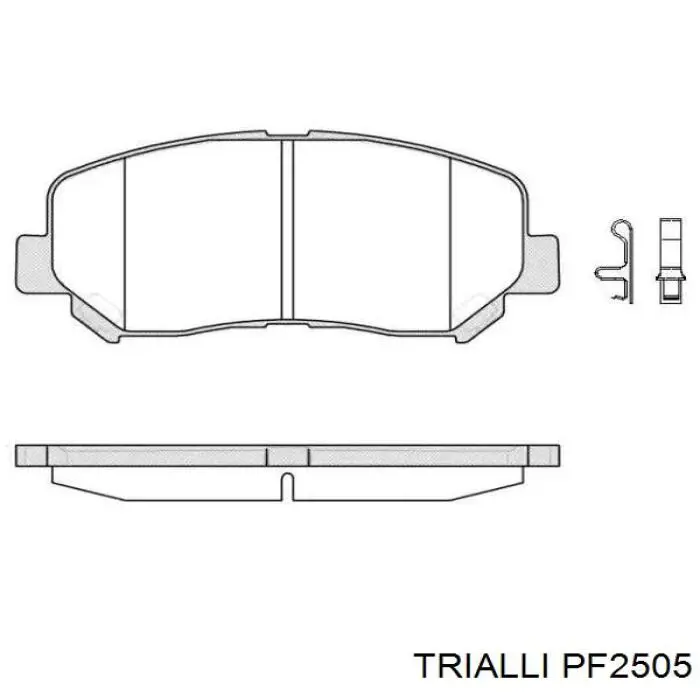 Передние тормозные колодки PF2505 Trialli