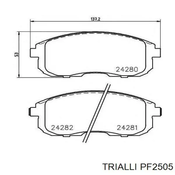 Колодки Trialli PF2505 цена, от 25.34 USD
