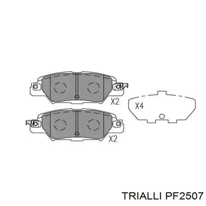 Купить PF2507 Trialli Колодки тормозные задние, дисковые
