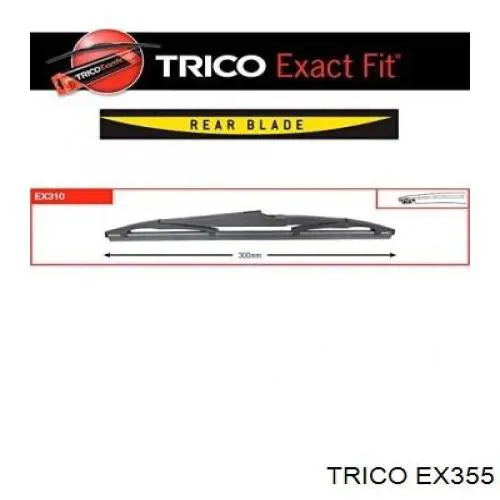 Рычаг-поводок стеклоочистителя заднего стекла Trico EX355 цена, от 6.72 USD