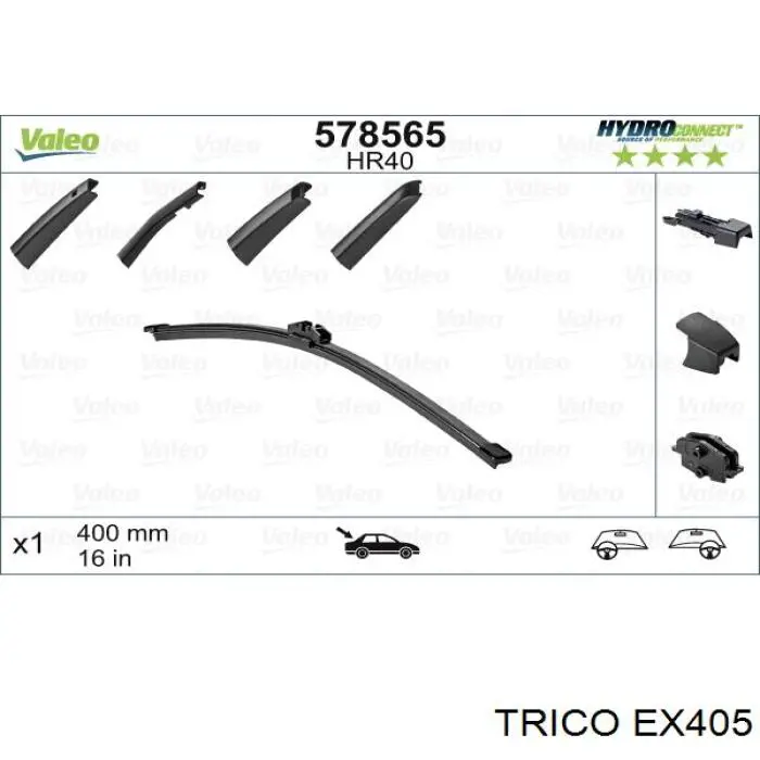 Дворник задний EX405 Trico