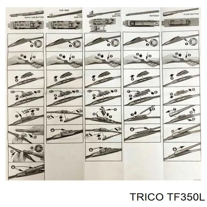 TF350L Trico щетка-дворник заднего стекла